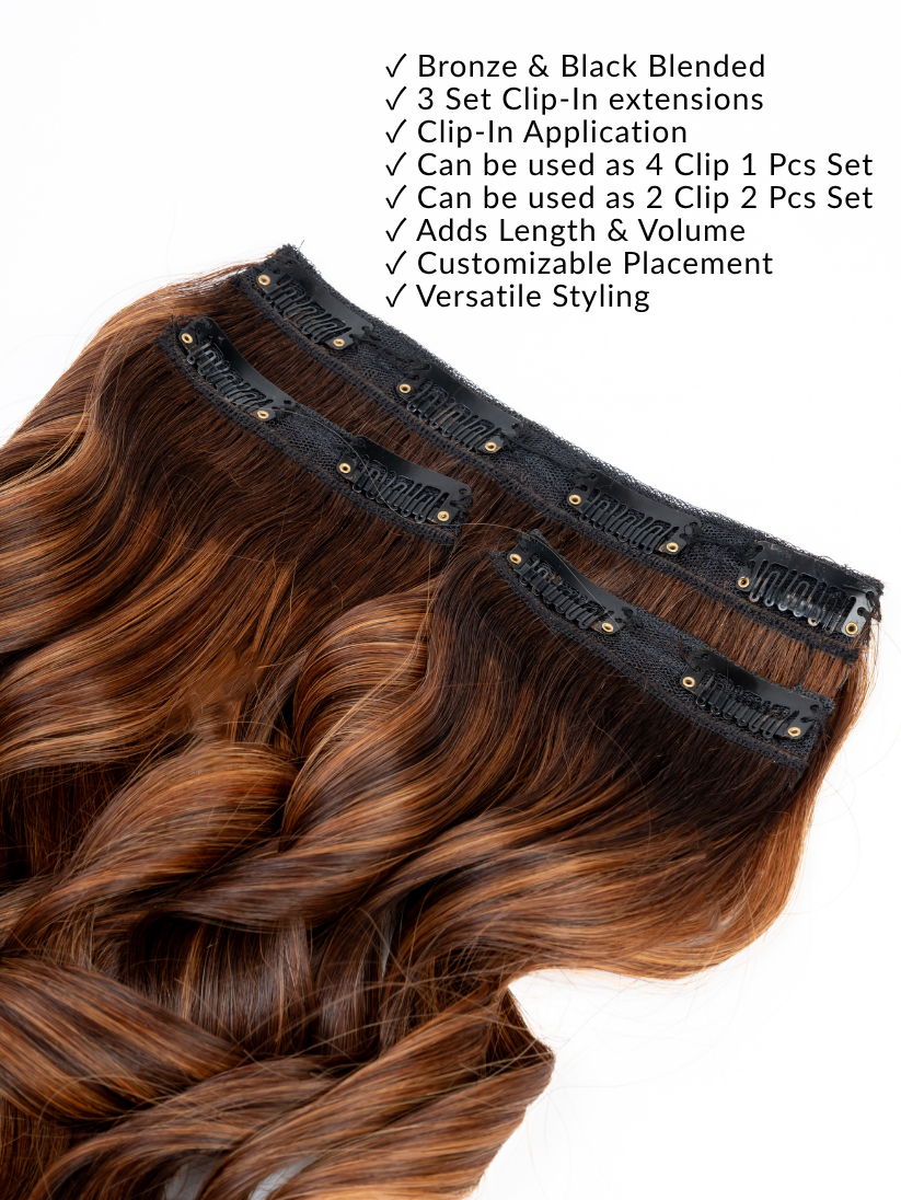 3 Clip-In Set | Blond Highlighted SD Volumizer