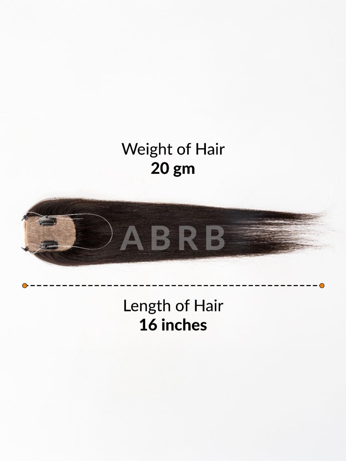 2×3 Skin Base Hair Topper with Front Silicon String