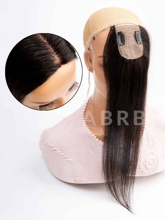 2×3 Skin Base Hair Topper with Front Silicon String