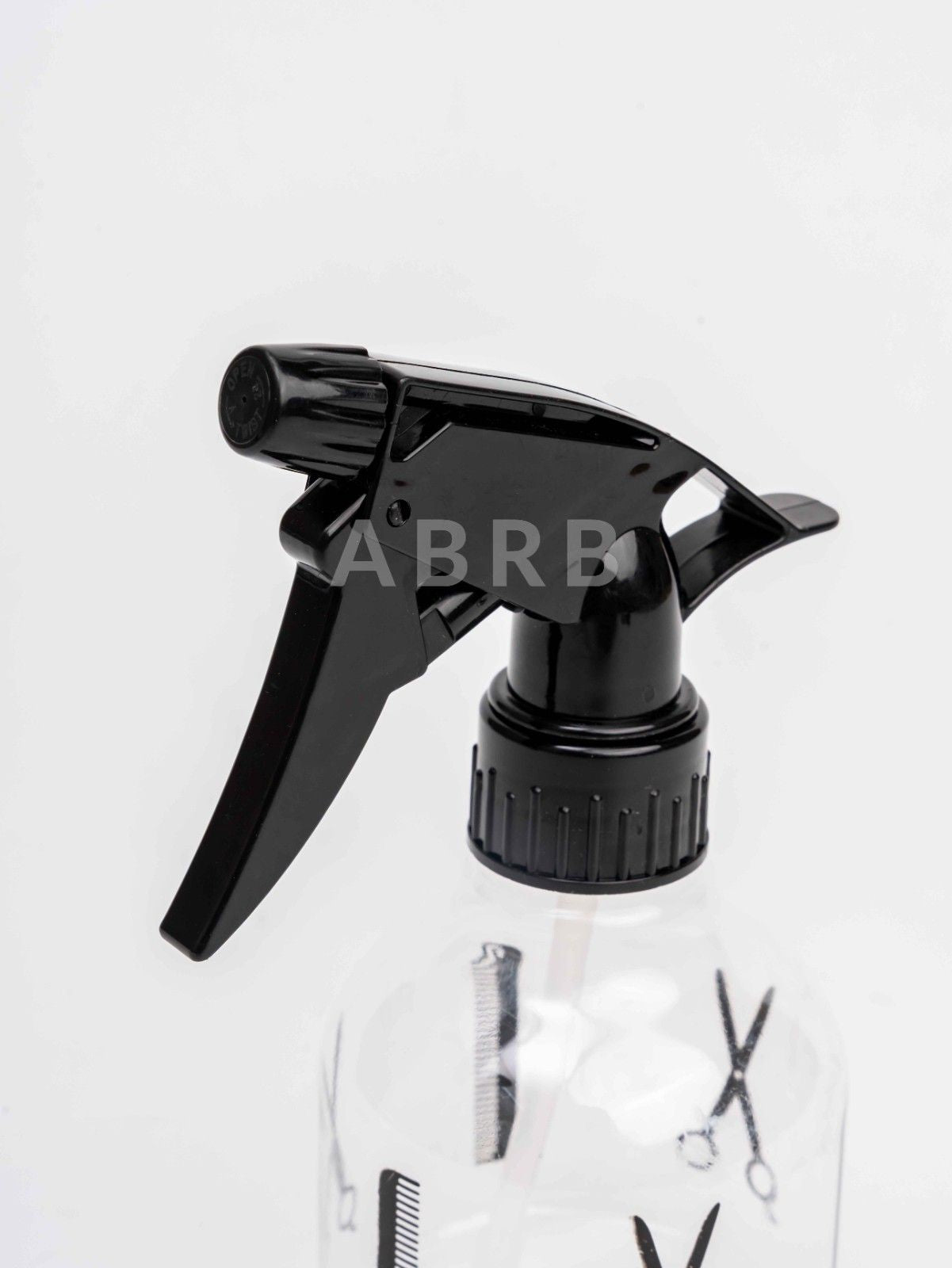 Transparent Black Spray Bottle