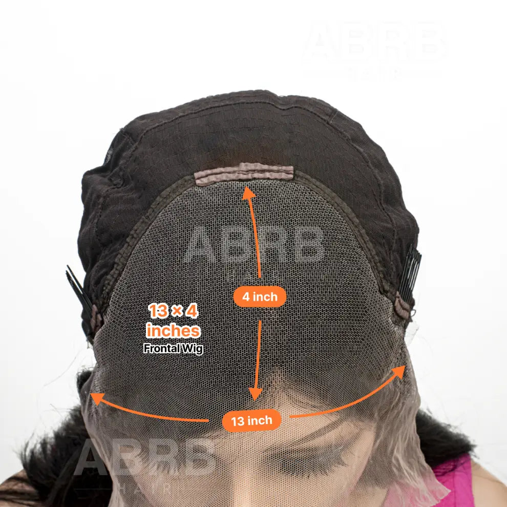 Abrbhair Amily 16" 13x4 Lace Frontal,150% Natural Wavy, Virgin Human Hair Wig
