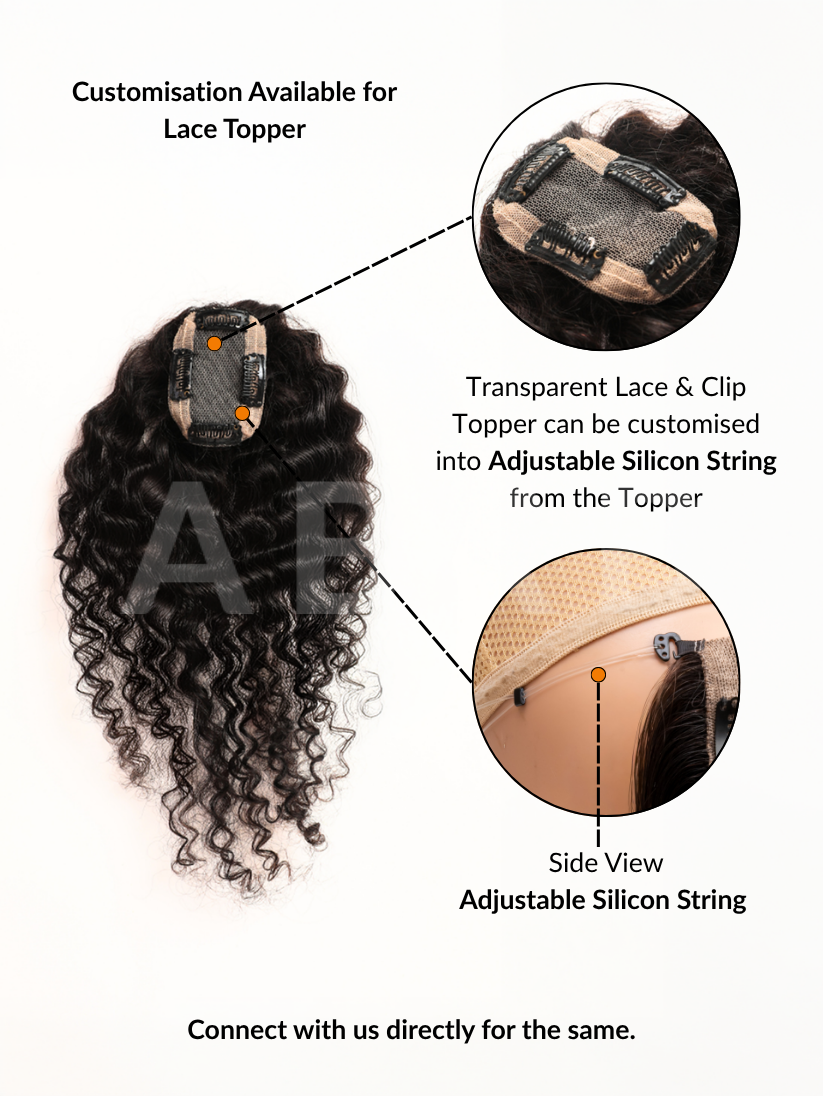 2x3 Curly Hair Lace Topper