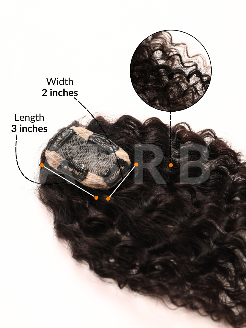 2x3 Curly Hair Lace Topper