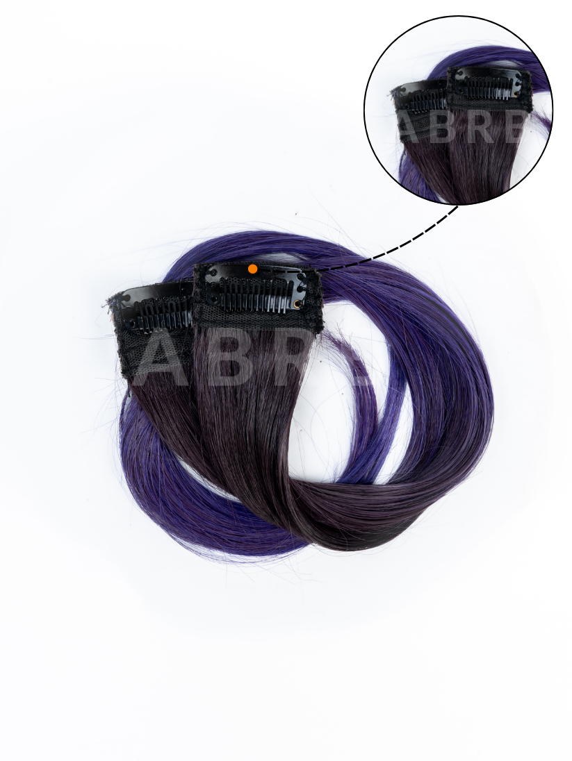 2 Pcs Purple and Black Ombre Streak