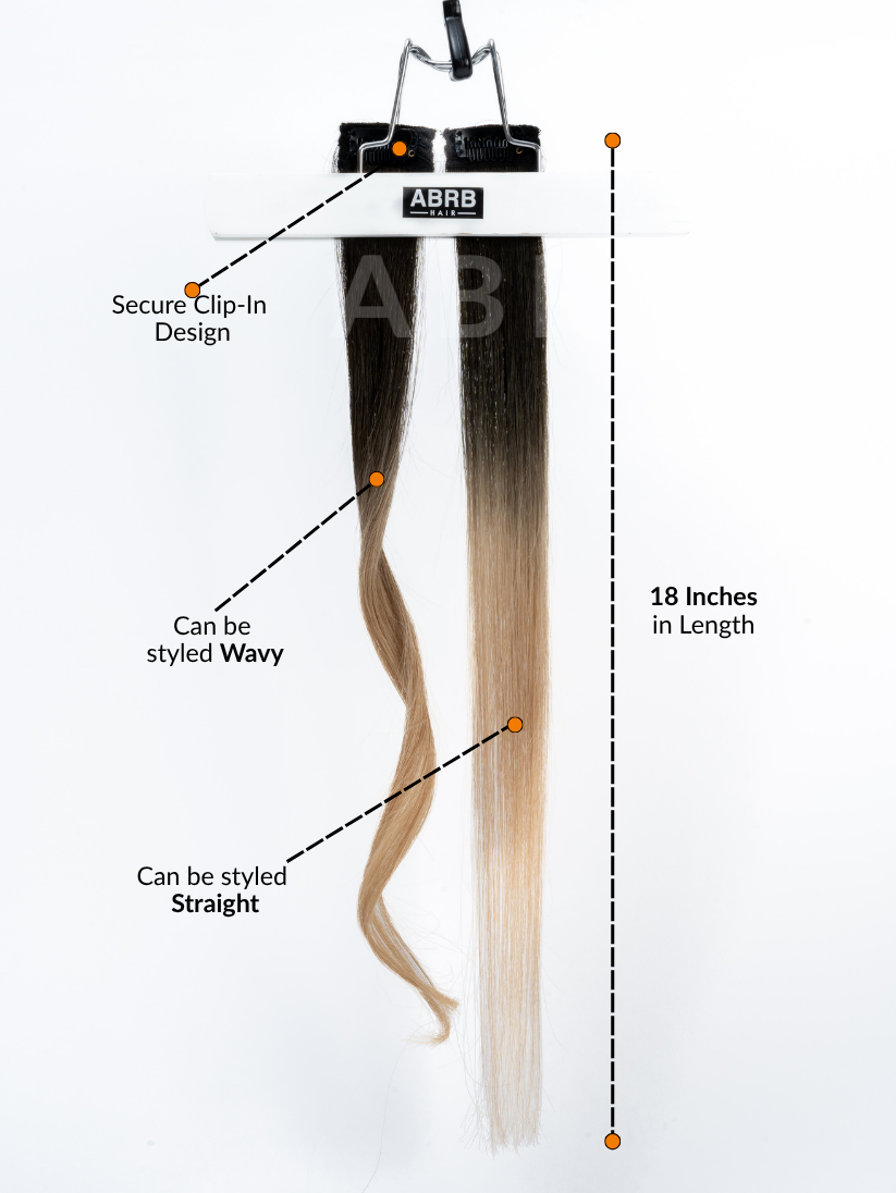 2 Pcs Blonde & Brown Ombre Streak