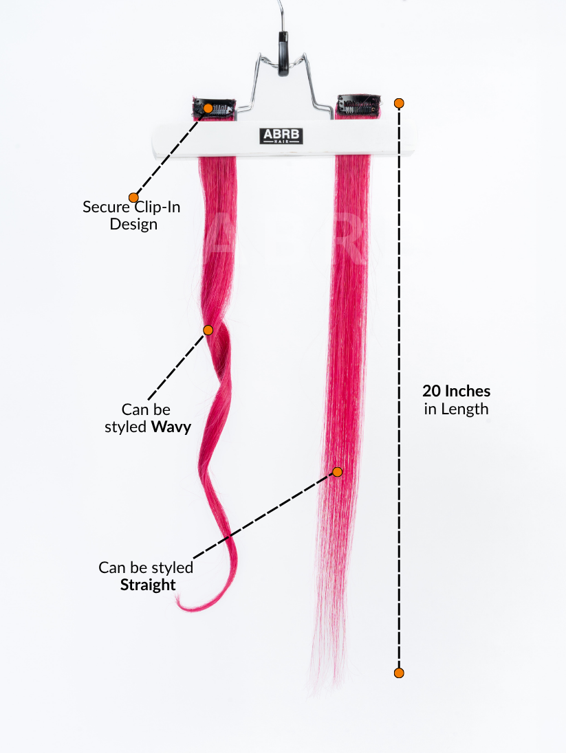 2 Pcs Pink Streak