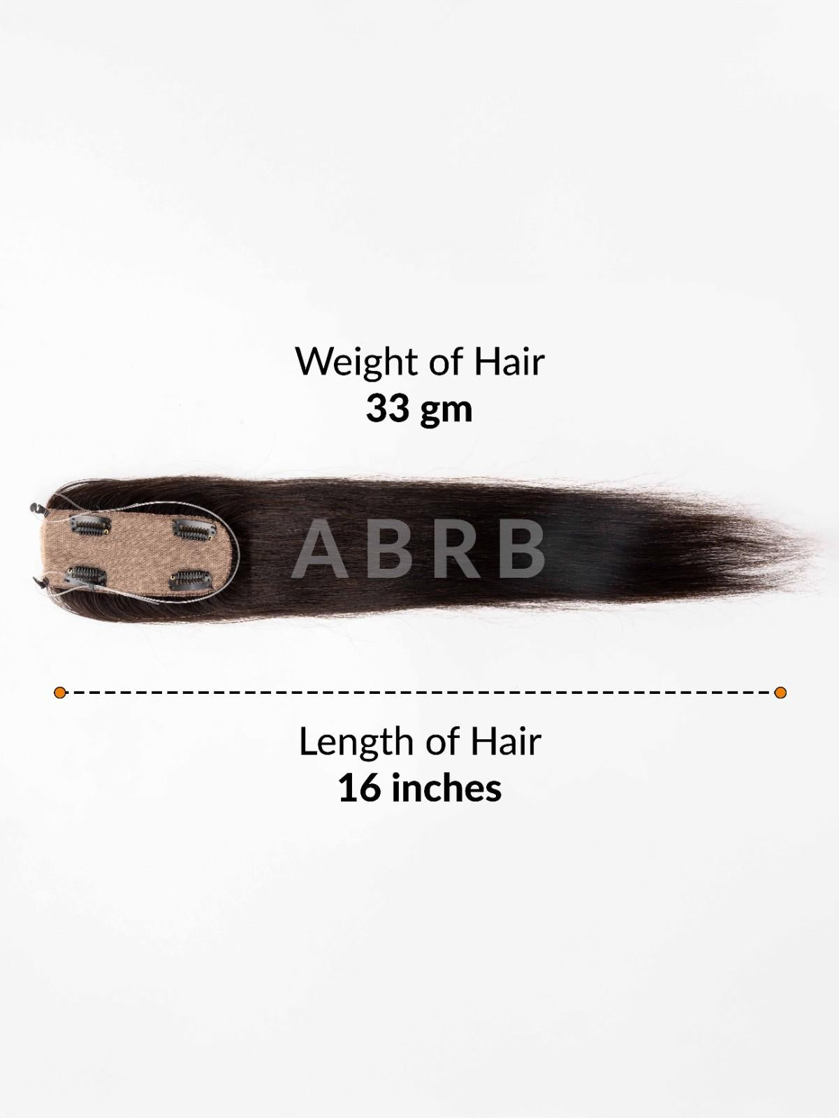 2×5 Skin Base Hair Topper with Silicon String