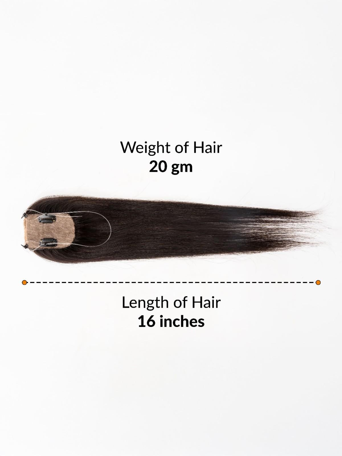 2×3 Skin Base Hair Topper with Front Silicon String