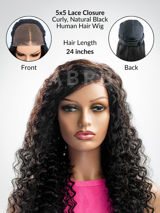 Soog 5x5 Lace Closure Curly Wig