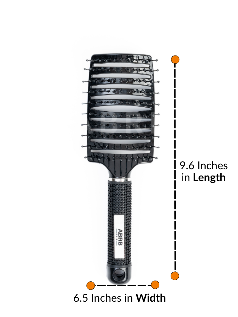 Black Non-Bristle Hair Brush