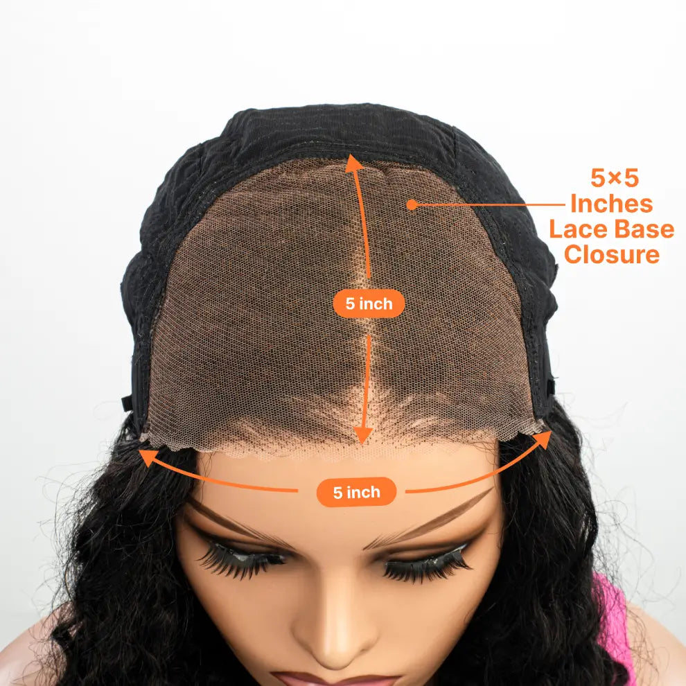 6x5 Lace curly front look