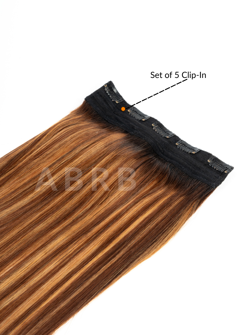 5 Clip-In SD Blond Highlighted Volumizer
