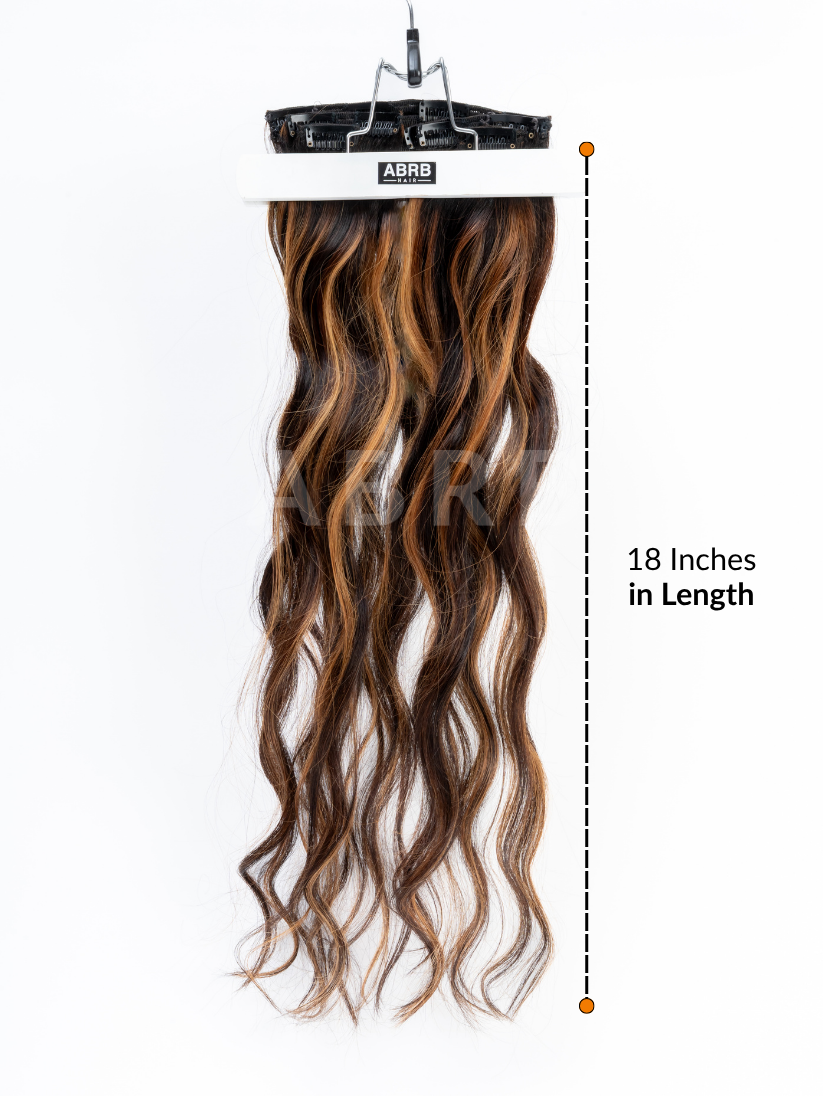 6 Clip-In SDD Blond Highlighted Extension