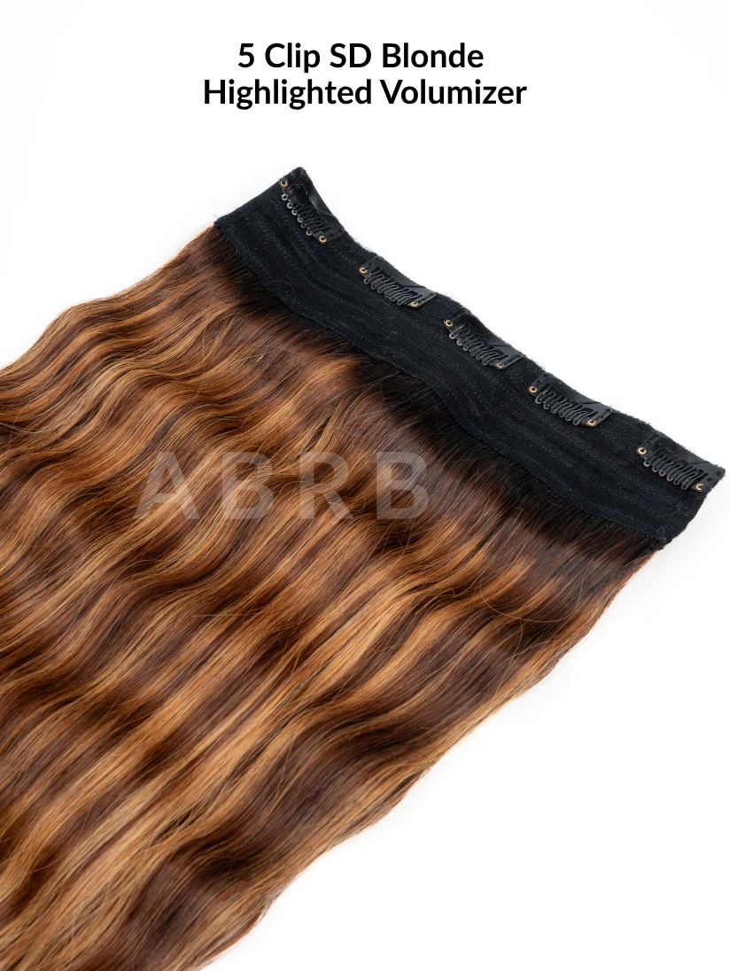 5 Clip-In SD Blond Highlighted Volumizer