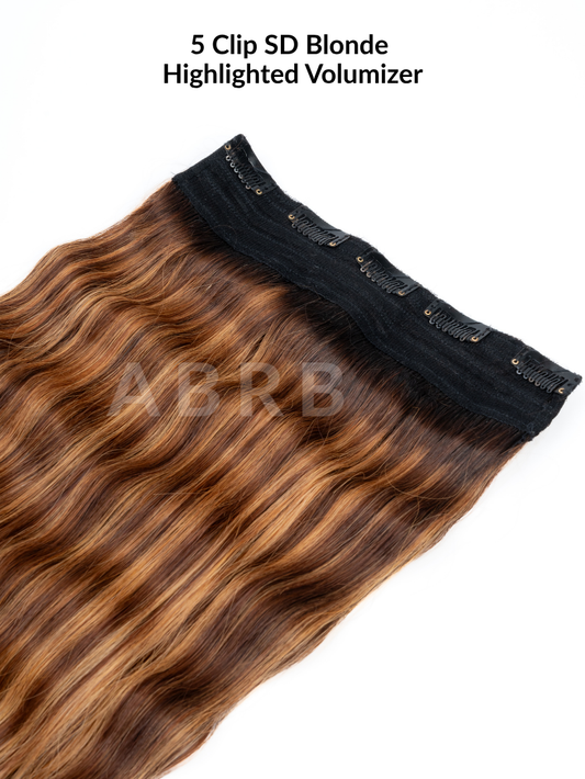 5 Clip-In SD Blond Highlighted Volumizer